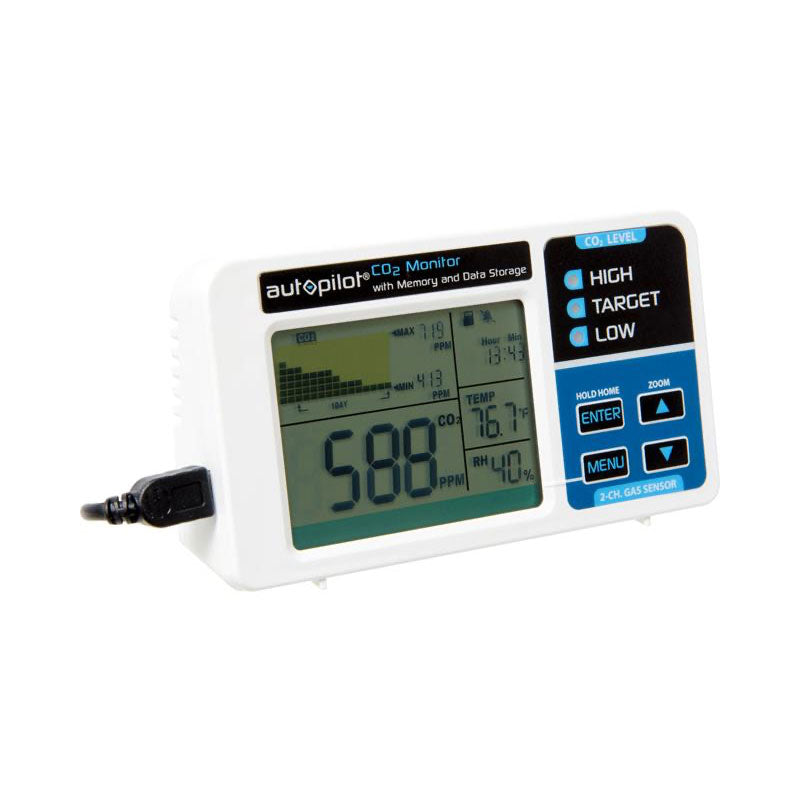 Autopilot Desktop CO2 Monitor with Memory and Data Storage