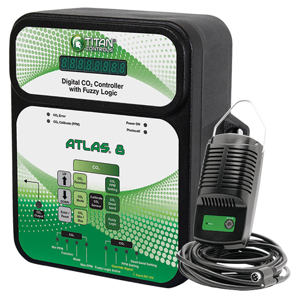 Titan Controls Atlas 8 - Digital CO2 Controller w/ Fuzzy Logic - Dutchman's Hydroponics & Garden Supply