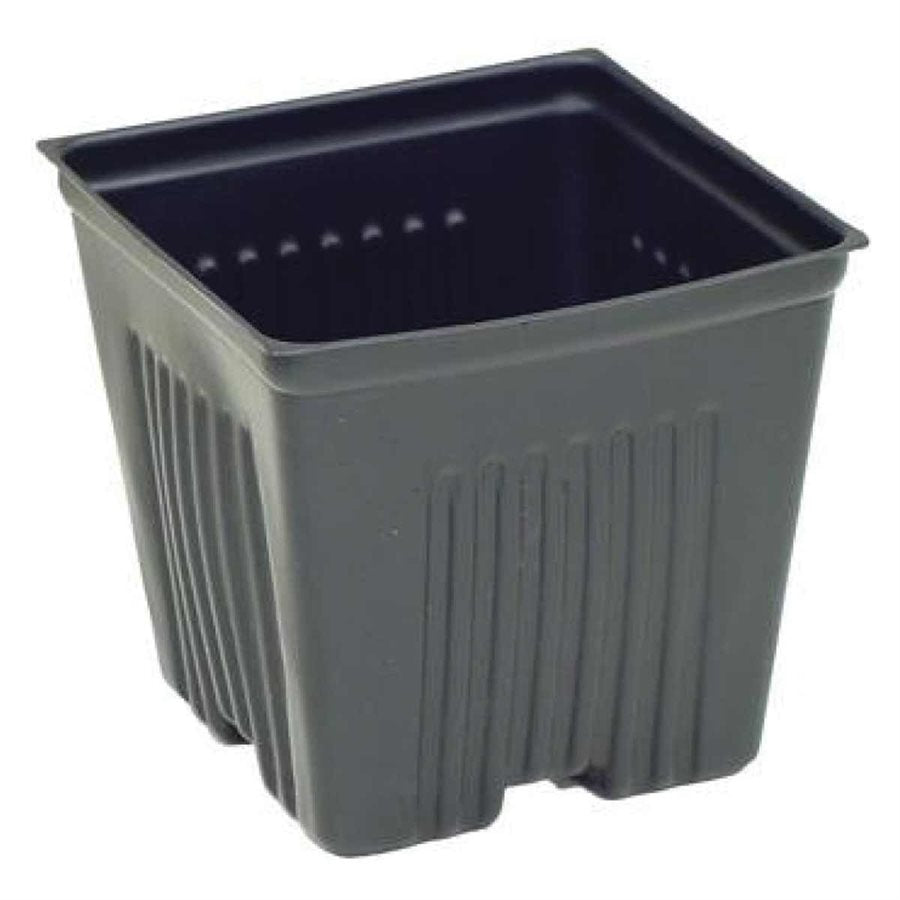 Square Plastic Gage Dura Pot 4" Black