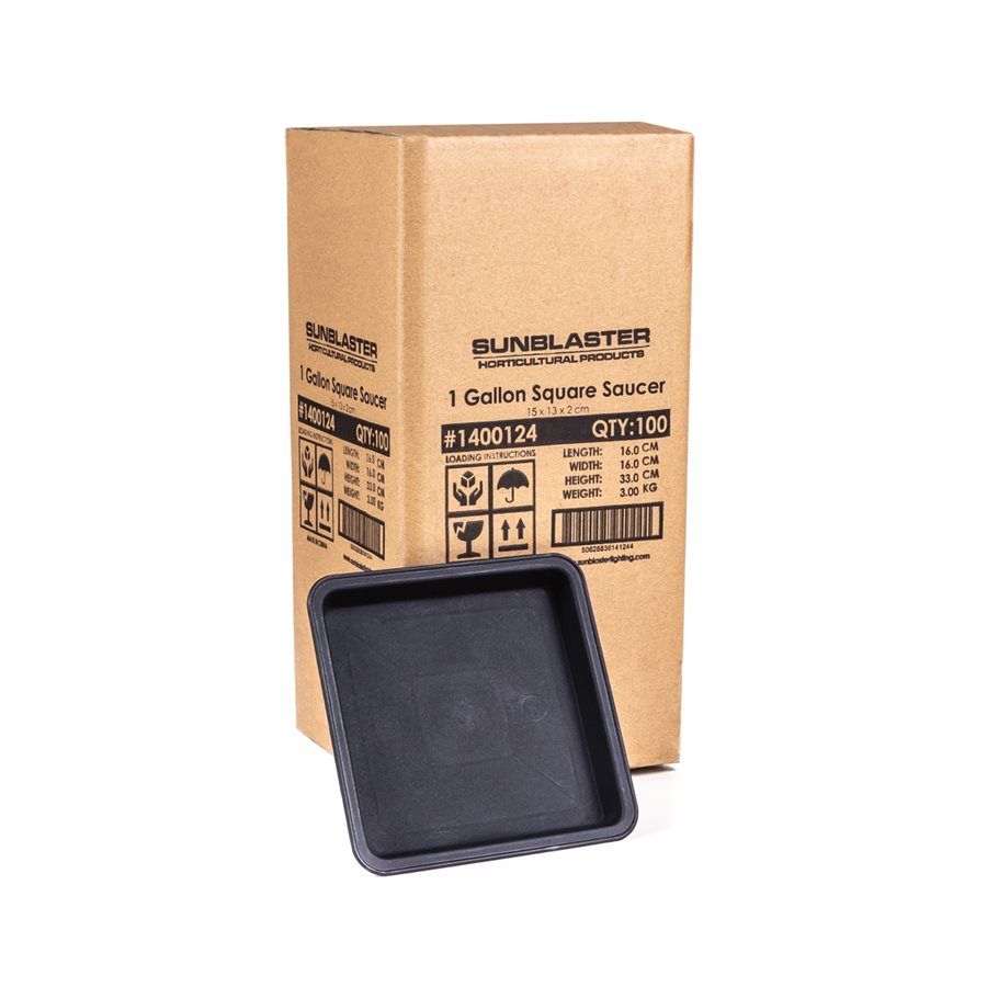 SunBlaster - 1 Gallon Square Pot Saucer - Dutchman's Hydroponics & Garden Supply